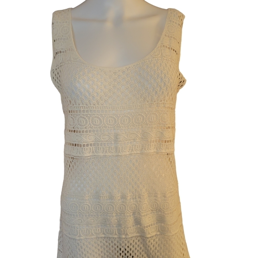 Solitare Crochet Dress Cream S
